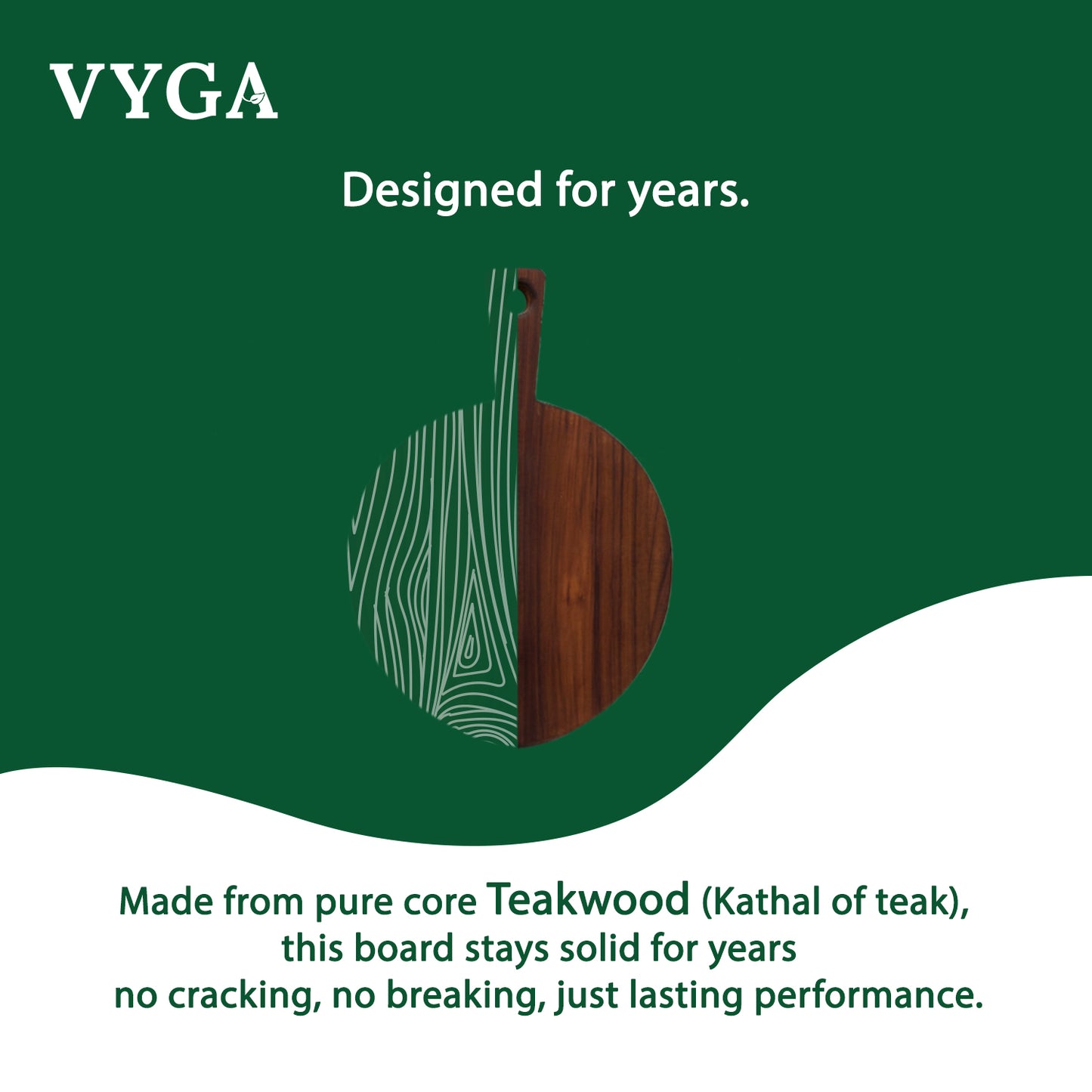 Vyga Teakwood Chopping Board β Chop Fresh. Stay Clean. No Toxins. D.RND