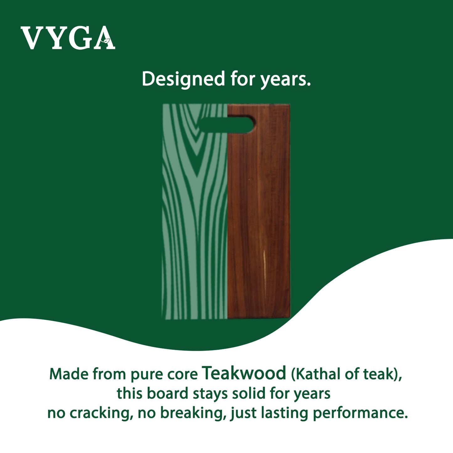 Vyga Teakwood Chopping Board β Chop Fresh. Stay Clean. No Toxins. D.SQR