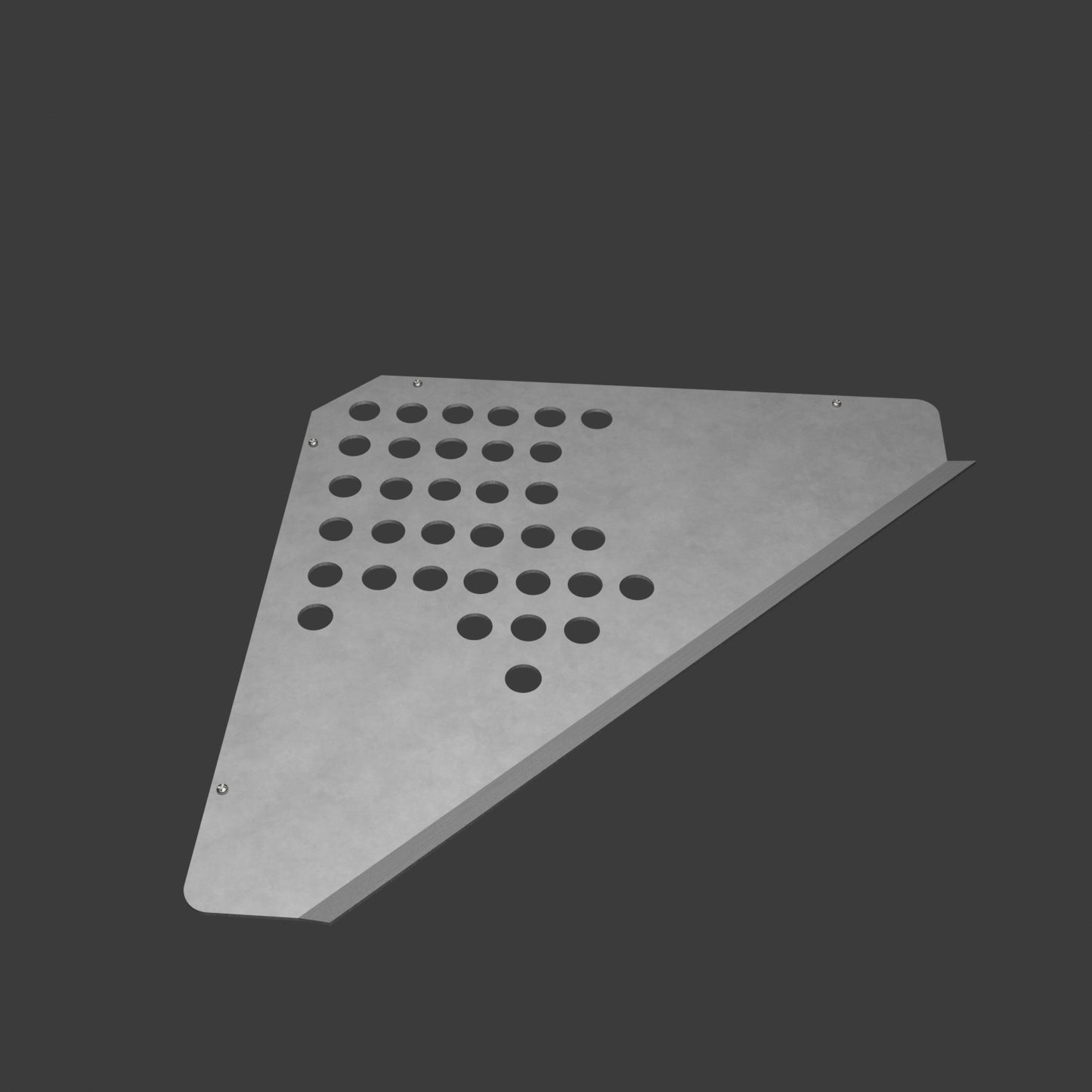 Geeth Influence Stainless Steel Satin Corner Shelf ,300x300 MM : #6039_SS