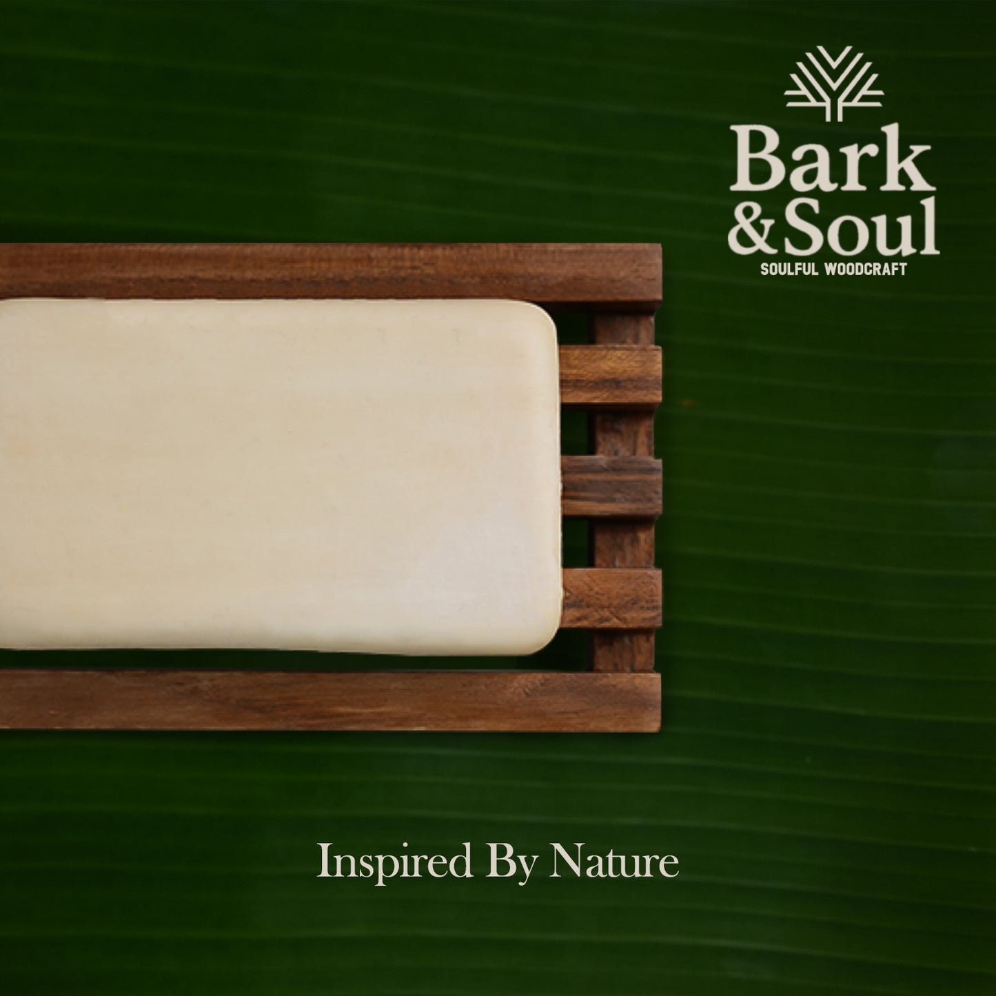 Bark and Soul Teak Wood Polished Soap Dish – Handmade, Waterproof & Reversible | Wooden Soap Holder for Bathroom, Kitchen & Shower | Eco-Friendly & Durable – Made in India