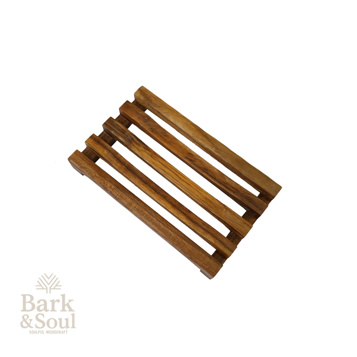 Bark and Soul Teak Wood Polished Soap Dish – Handmade, Waterproof & Reversible | Wooden Soap Holder for Bathroom, Kitchen & Shower | Eco-Friendly & Durable – Made in India