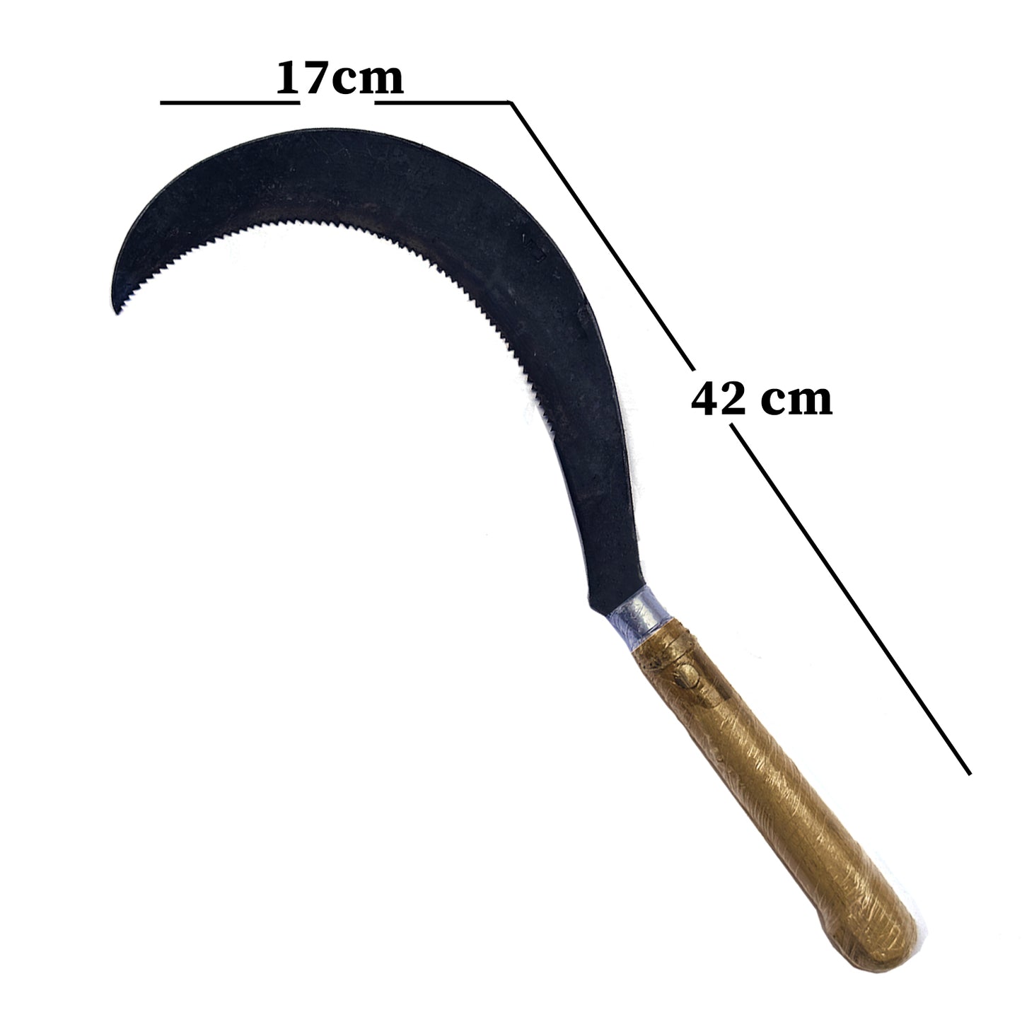 Traditional Handmade Kitchen Knife – Medium Size, High-Tempered Iron Steel, Full Tang, Wooden Handle, Multi-Purpose for Cutting