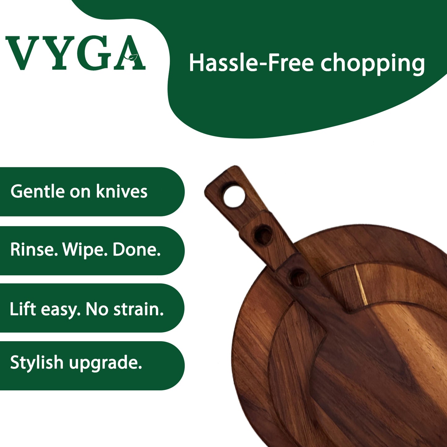 Vyga Teakwood Chopping Board β Chop Fresh. Stay Clean. No Toxins. D.RND