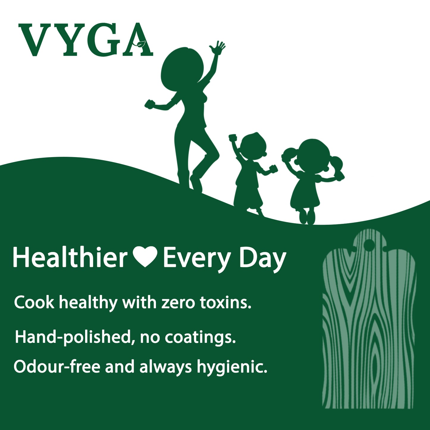 Vyga Teakwood Chopping Board β Chop Fresh. Stay Clean. No Toxins.