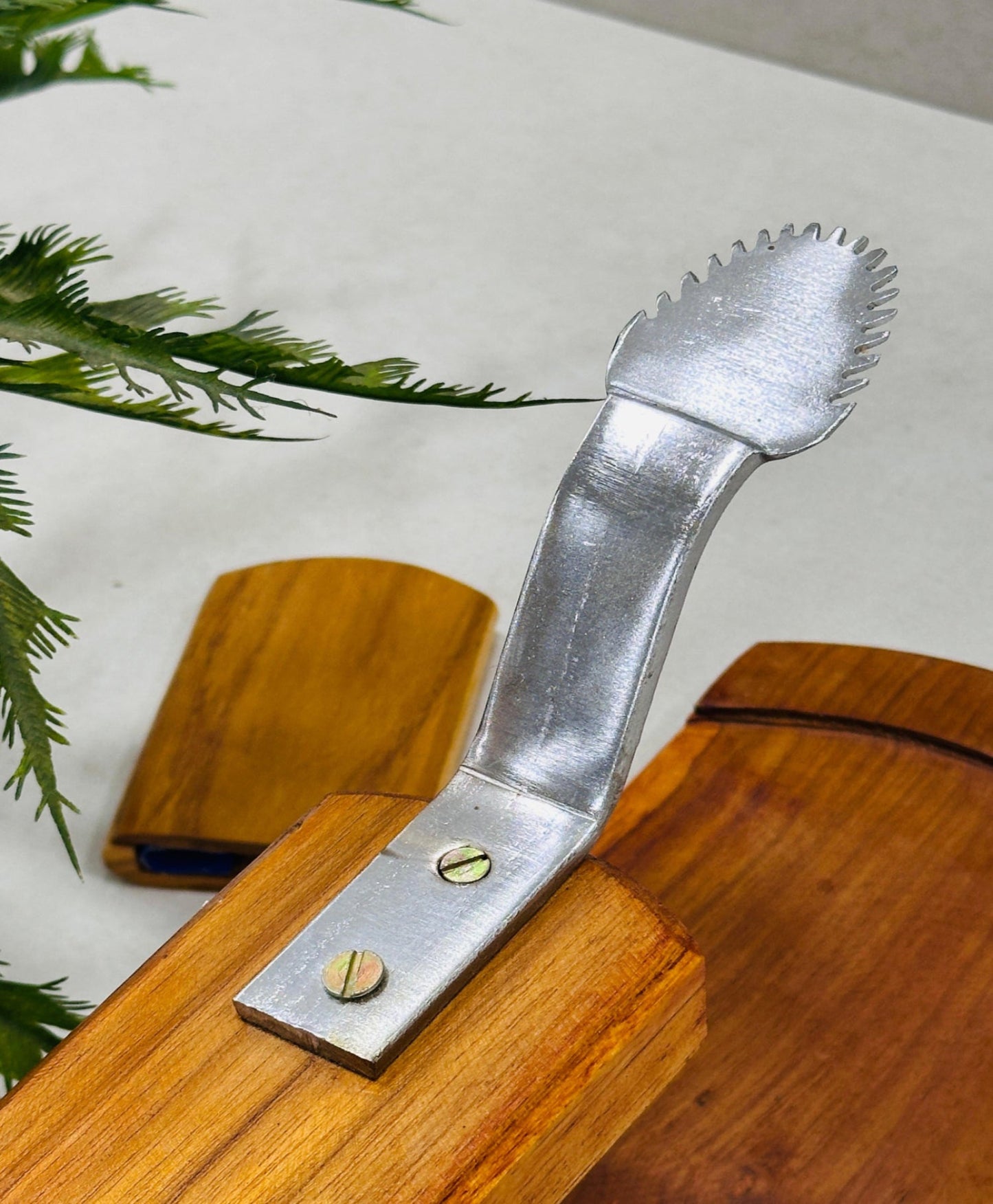 Vyga Handmade Teak Wood Coconut Scraper – Handcrafted in Kerala 🥥✨