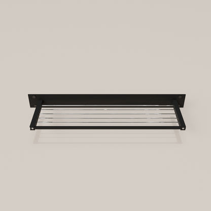 Geeth Influence Shimmery Aluminium Black Towel Rack 600 MM : #7018 WBS