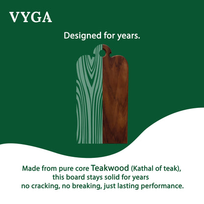 Vyga Teakwood Chopping Board – Chop Fresh. Stay Clean. No Toxins.