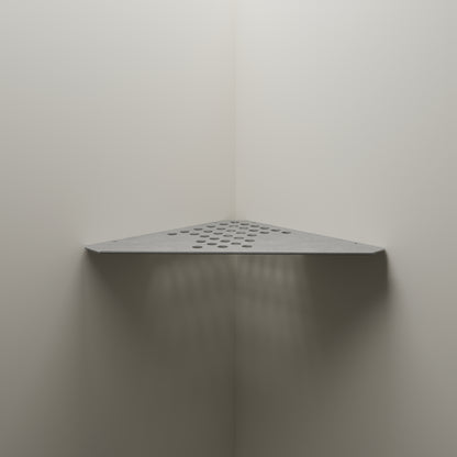 Geeth Influence Stainless Steel Satin Corner Shelf ,300x300 MM : #6039_SS