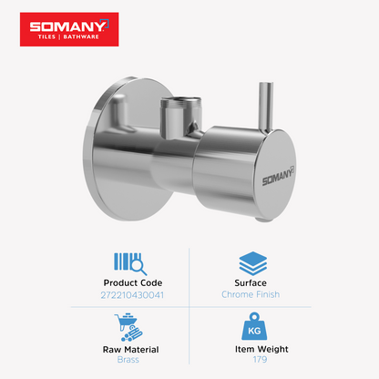 Somany Smart Heavy Brass Angle Stopcock Valve _ 272210430041