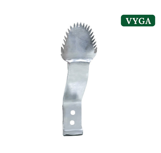 Vyga Coconut Scraper Blade, Nickel-Plated Cast Iron for Rust Resistance and Durability, 2 CM Hole Spacing