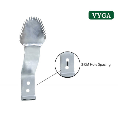 Vyga Coconut Scraper Blade, Nickel-Plated Cast Iron for Rust Resistance and Durability, 2 CM Hole Spacing