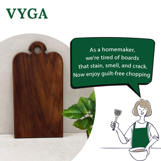 Vyga Teakwood Chopping Board – Chop Fresh. Stay Clean. No Toxins.