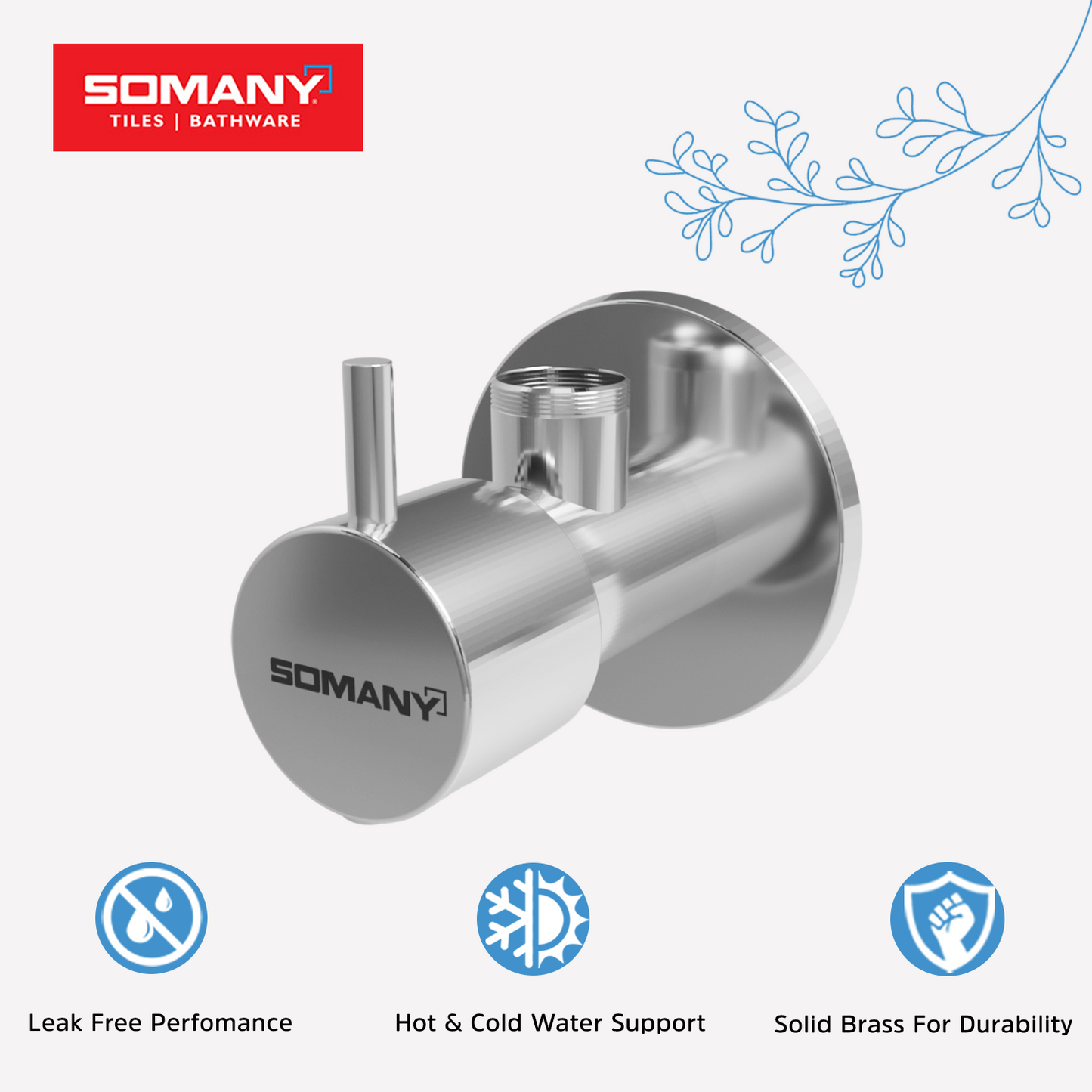 Somany Smart Heavy Brass Angle Stopcock Valve _ 272210430041