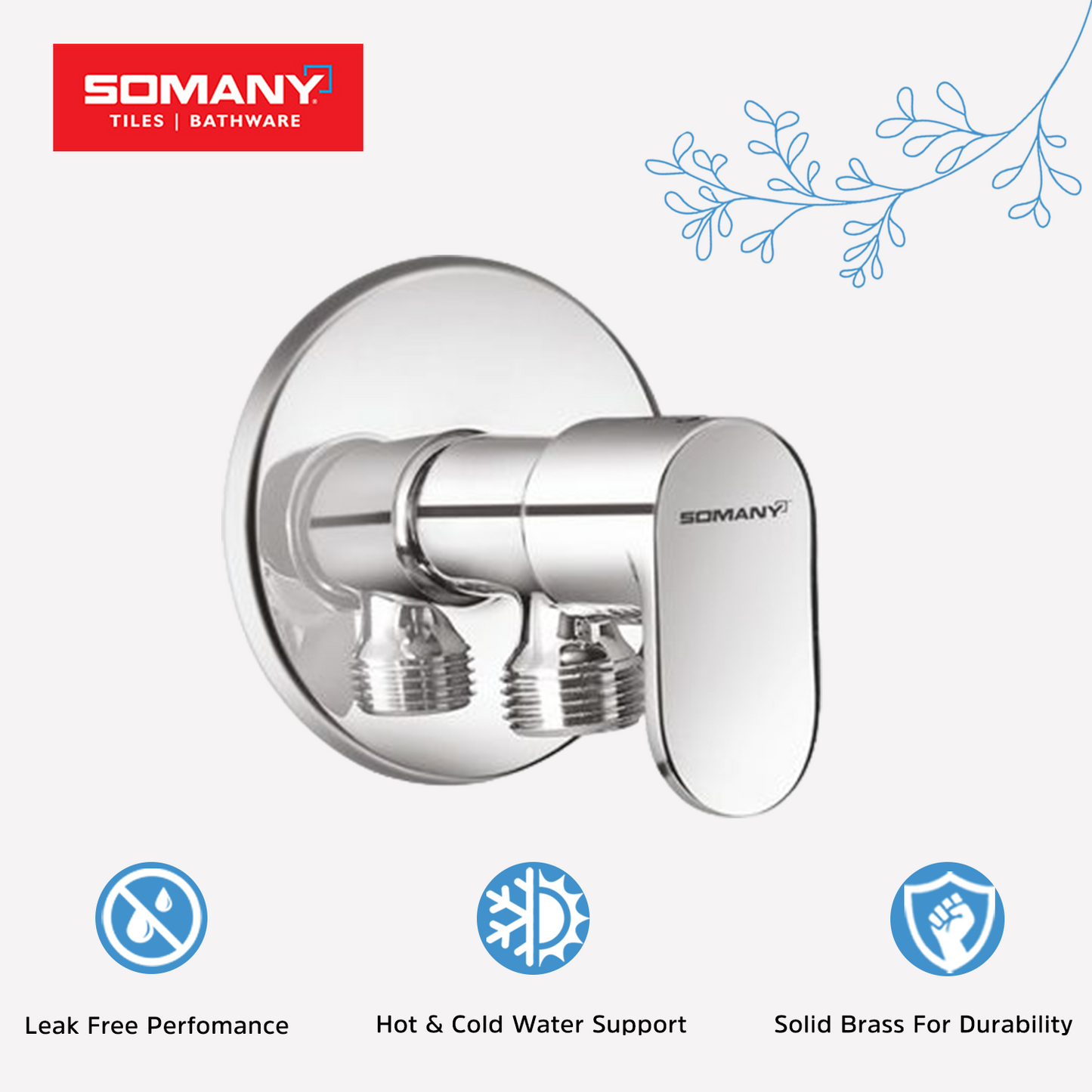 Somany Thistle Plus Heavy Brass Angle Stopcock Valve _272150050401