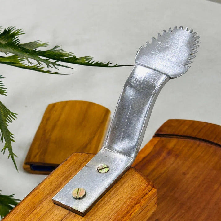 Vyga Handmade Teak Wood Coconut Scraper – Handcrafted in Kerala 🥥✨