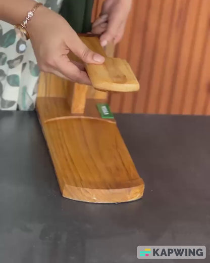 Vyga Handmade Teak Wood Coconut Scraper – Handcrafted in Kerala 🥥✨