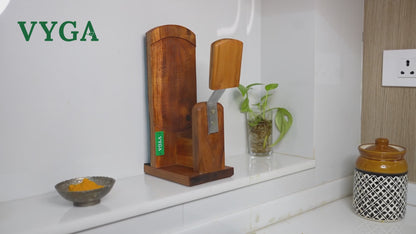 Vyga Handmade Teak Wood Coconut Scraper – Handcrafted in Kerala 🥥✨